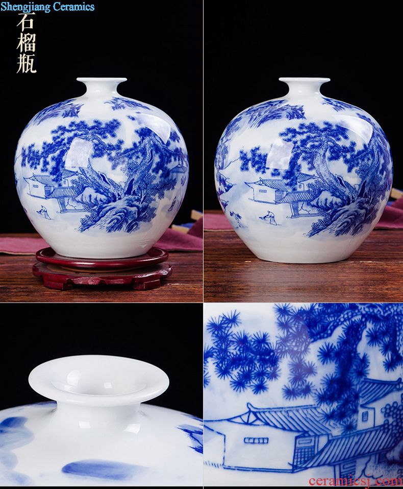Chinese jingdezhen ceramics hollow-out flower vase household decoration wine sitting room adornment porcelain of furnishing articles