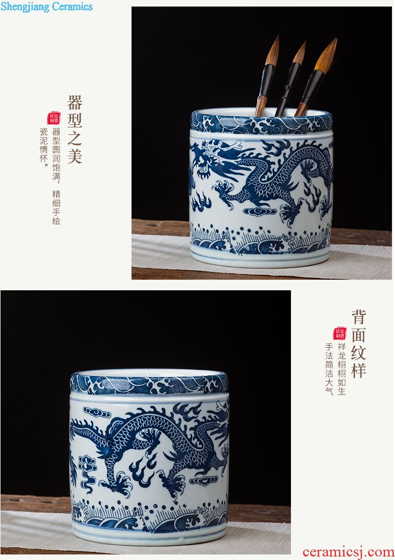 Jingdezhen ceramics kiln crack antique vase colorful furnishing articles flower arranging home sitting room adornment handicraft
