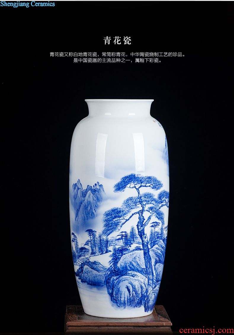 Archaize of jingdezhen ceramics kiln on crack green glaze vase home sitting room adornment furnishing articles of handicraft