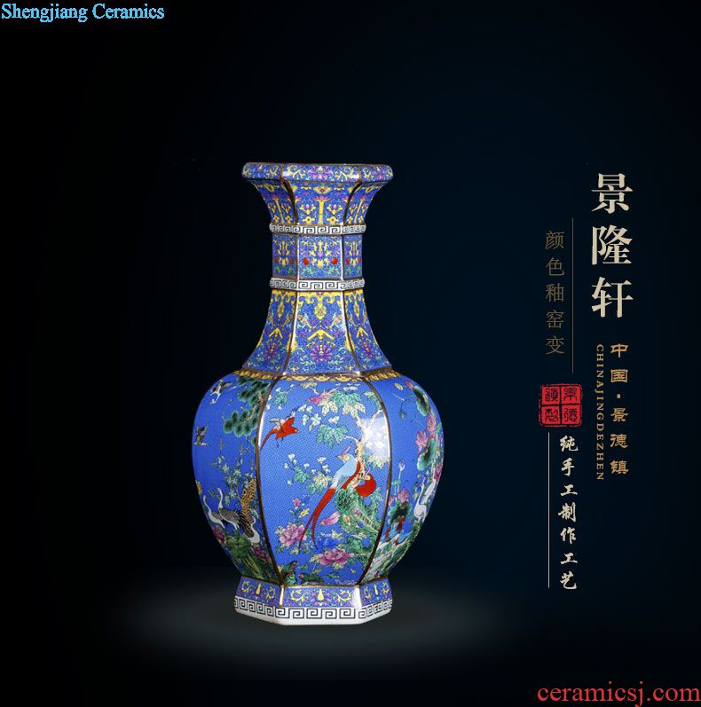 Jingdezhen ceramics Archaize creative kiln vases, new Chinese style classical sitting room adornment rich ancient frame furnishing articles