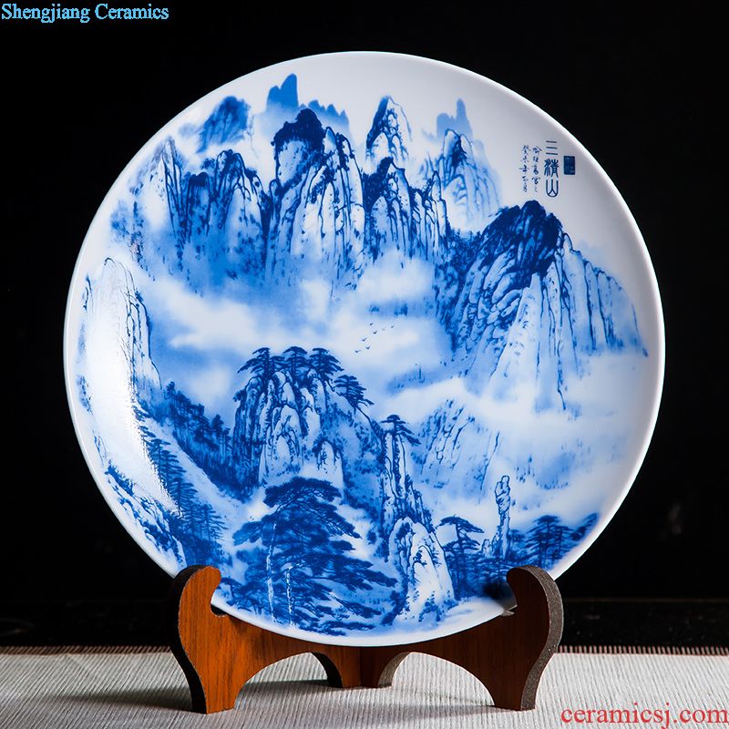 Jingdezhen ceramics furnishing articles act the role ofing is tasted household decoration of Chinese style decoration plate sitting room porch ark TV ark