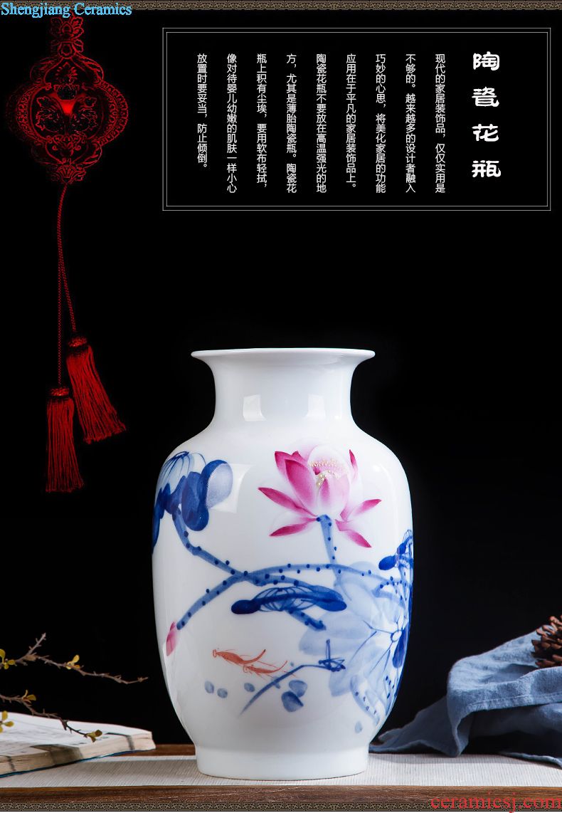 Jingdezhen ceramics hand-painted antique Chinese blue and white porcelain vase furnishing articles contracted household act the role ofing is tasted the sitting room of handicraft