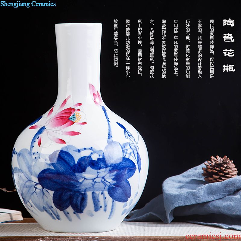 Jingdezhen ceramics hand-painted antique Chinese blue and white porcelain vase furnishing articles contracted household act the role ofing is tasted the sitting room of handicraft