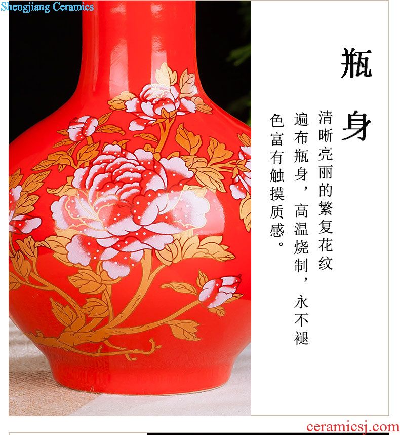 Blue and white ceramics jingdezhen large hand-painted vases, flower arrangement sitting room porch decoration of Chinese style household furnishing articles