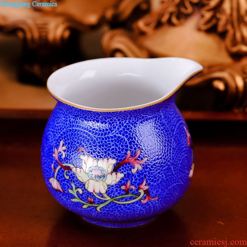 Archaize single sample tea cup cup cup of jingdezhen ceramic kung fu tea set hand-painted 12 cups of a complete set of god of cup