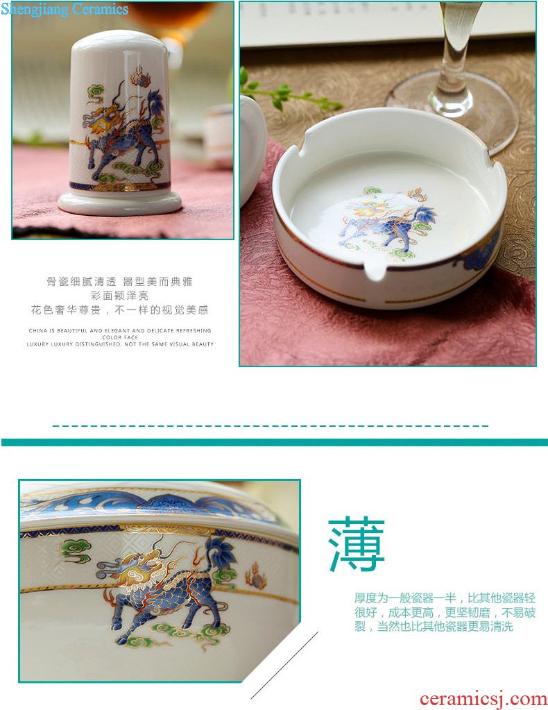 Home dishes high-class european-style ceramics tableware suit jingdezhen nine domain high-grade bone China tableware plate dish bowl