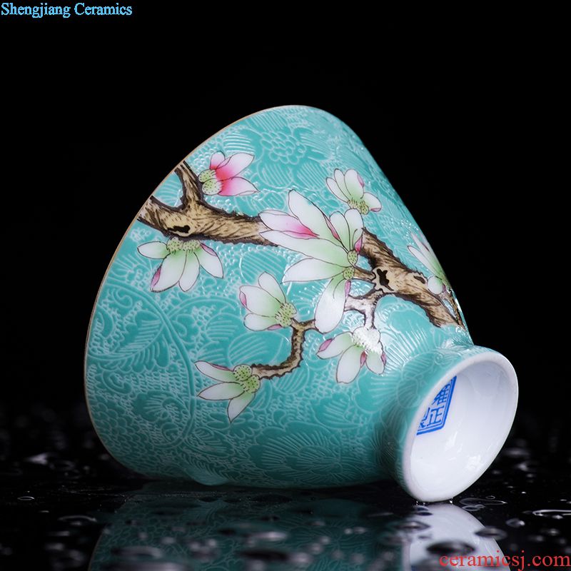 Jingdezhen high-grade ceramic authentic 56 head Korean bone porcelain tableware suit blue and white porcelain bowl set of plates