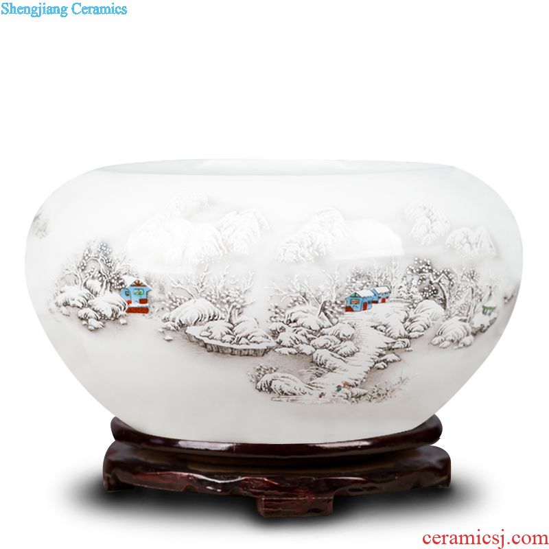 Jingdezhen ceramics vase of contemporary and contracted home sitting room handicraft wine creative egg ornament furnishing articles