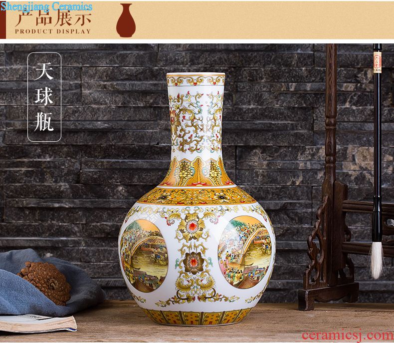 Jingdezhen ceramic vase landing pure white vase modern european-style villa hotel sitting room place large vases, flower arrangement