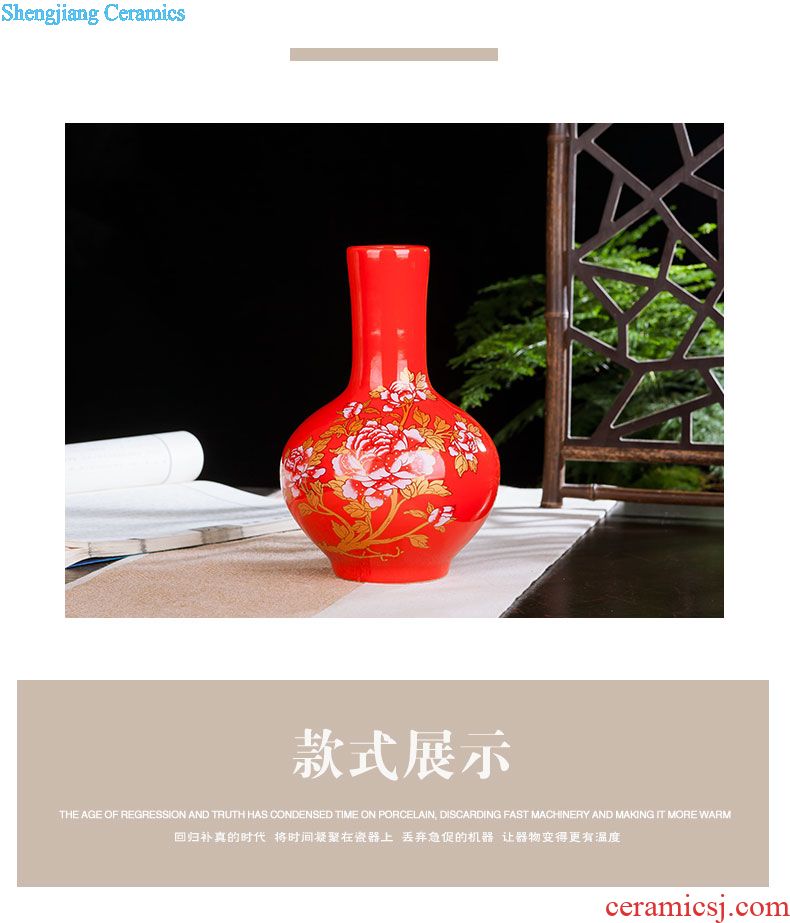 Blue and white ceramics jingdezhen large hand-painted vases, flower arrangement sitting room porch decoration of Chinese style household furnishing articles
