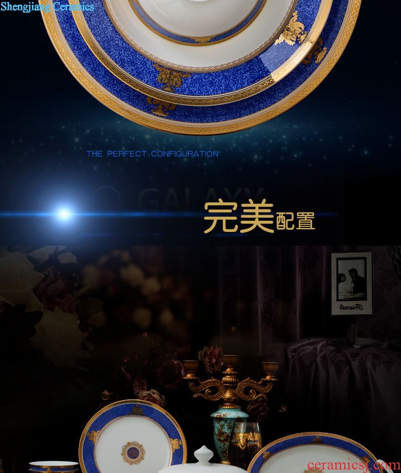 Glair jingdezhen ceramic nine domain 56 skull porcelain tableware suit Traditional blue and white porcelain dish dish suits