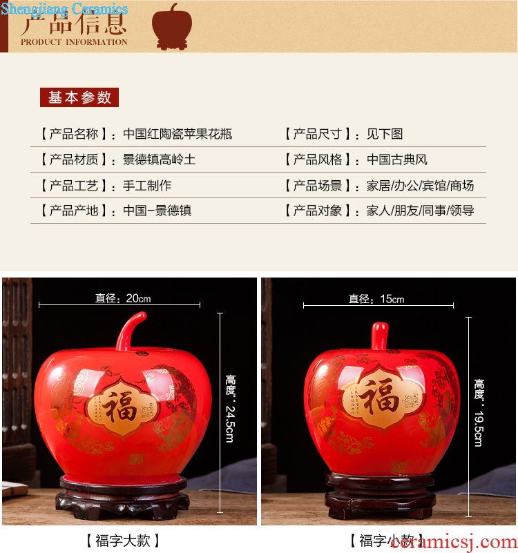 Pottery and porcelain vase success the jun porcelain kiln red horse office home sitting room adornment handicraft furnishing articles