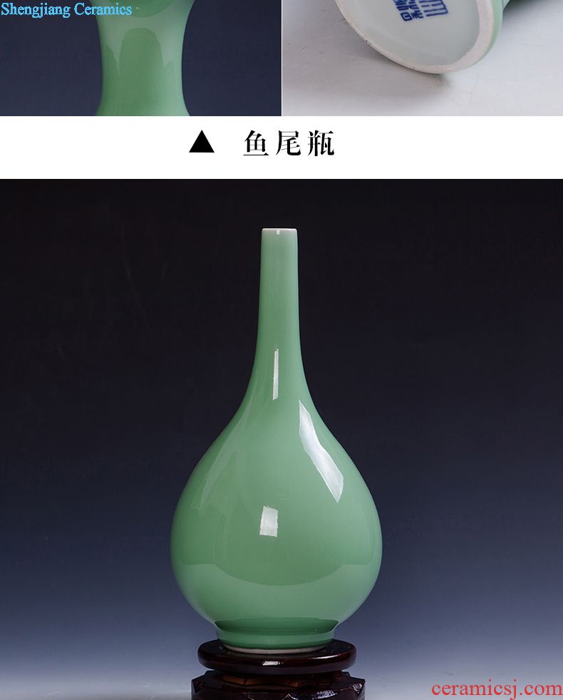 Antique vase of blue and white porcelain of jingdezhen ceramics flower arranging new Chinese style household act the role ofing is tasted the sitting room porch place process