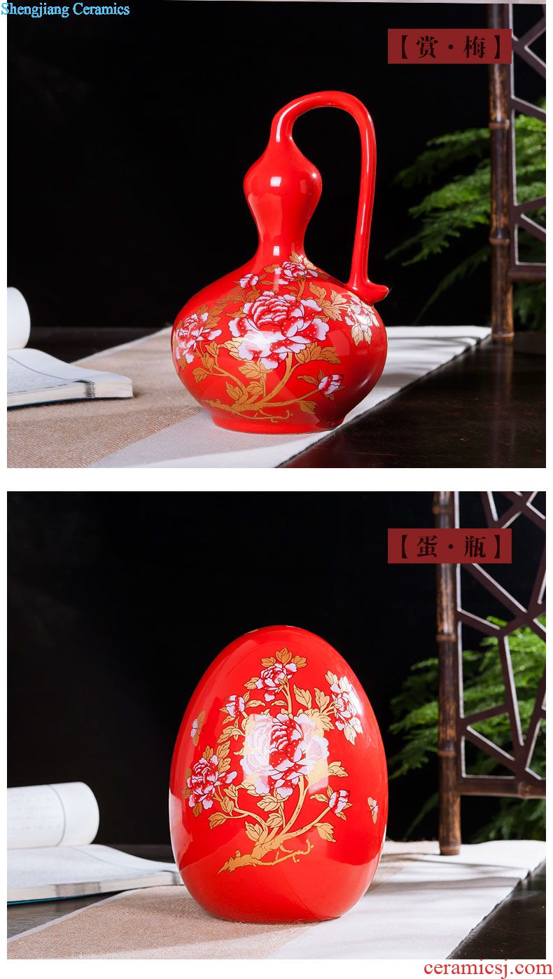 Blue and white ceramics jingdezhen large hand-painted vases, flower arrangement sitting room porch decoration of Chinese style household furnishing articles