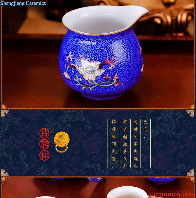 Archaize single sample tea cup cup cup of jingdezhen ceramic kung fu tea set hand-painted 12 cups of a complete set of god of cup