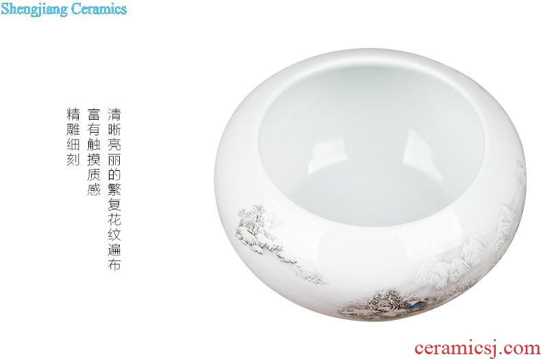 Jingdezhen ceramics vase of contemporary and contracted home sitting room handicraft wine creative egg ornament furnishing articles