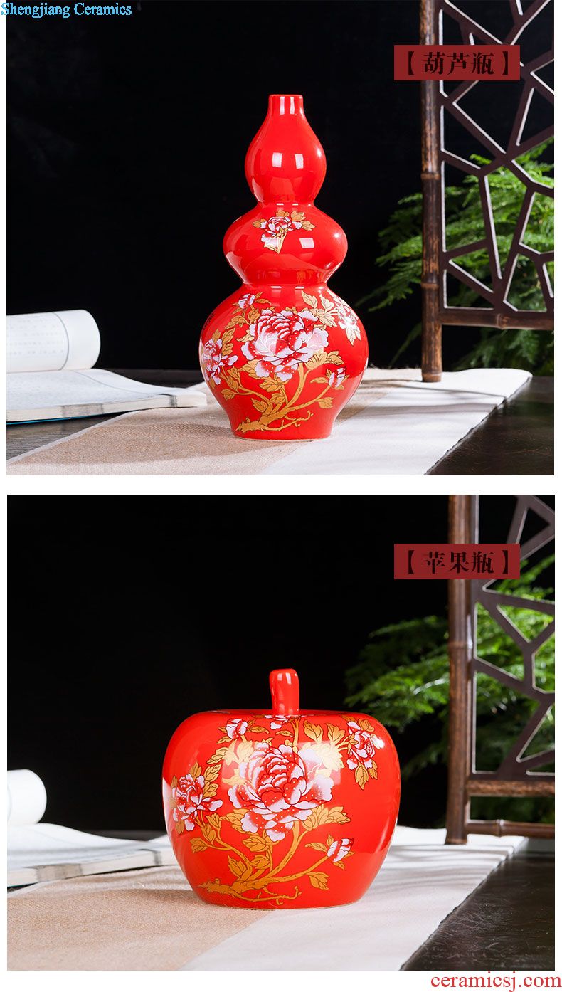 Blue and white ceramics jingdezhen large hand-painted vases, flower arrangement sitting room porch decoration of Chinese style household furnishing articles