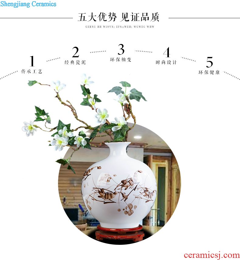 Jingdezhen ceramics furnishing articles hanging dish home decoration crafts mountain wine blue-and-white decoration plate