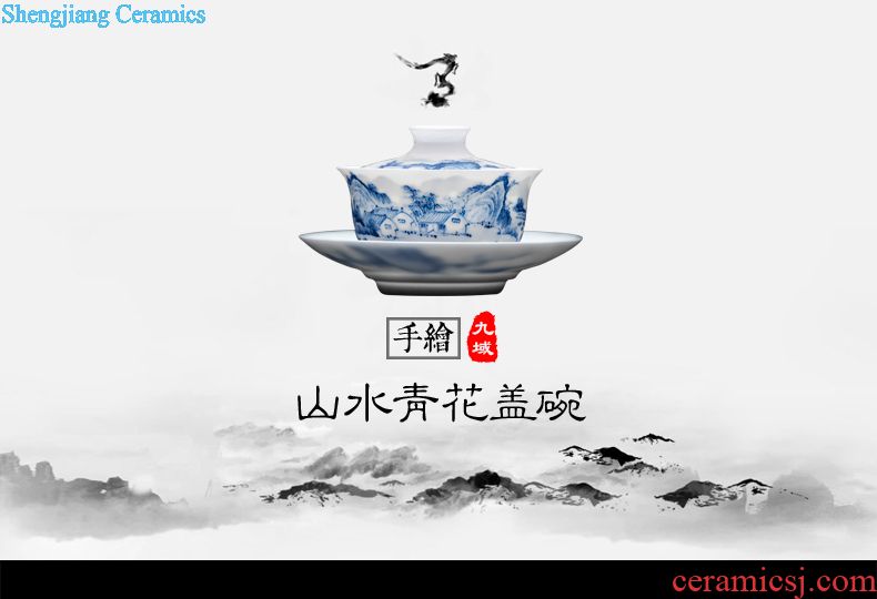 Custom manual pick flowers hat to kung fu tea tea cups of jingdezhen ceramics single office glass cup individual host