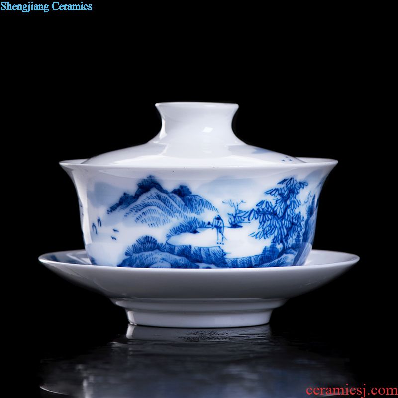 Custom manual pick flowers hat to kung fu tea tea cups of jingdezhen ceramics single office glass cup individual host