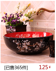 JingYuXuan ceramic waist drum blue iris basin sinks art ceramic lavabo rural style home