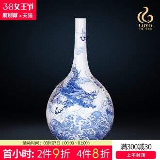 Archaize of jingdezhen ceramics powder to pick flowers wrapped branch grain ear vase Chinese style living room hotel decoration furnishing articles