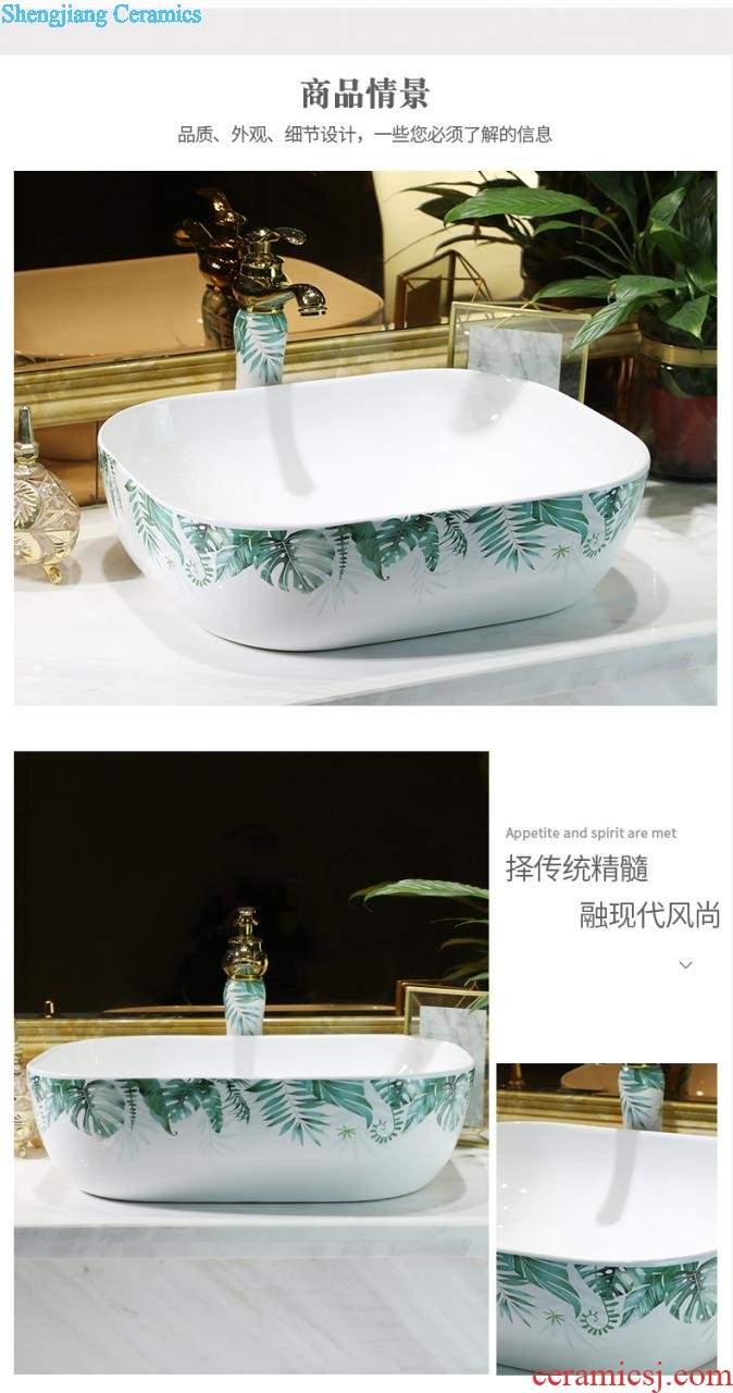 Jingdezhen square ceramic art basin stage basin of restoring ancient ways of household toilet lavabo ou wash basin