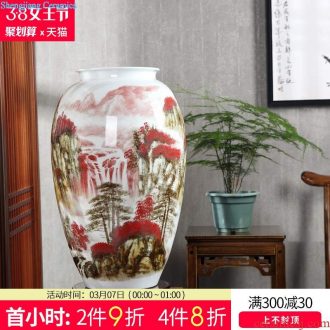 Jingdezhen ceramic sitting room big vases, flower arranging new Chinese style household adornment housewarming landing place hotel opening