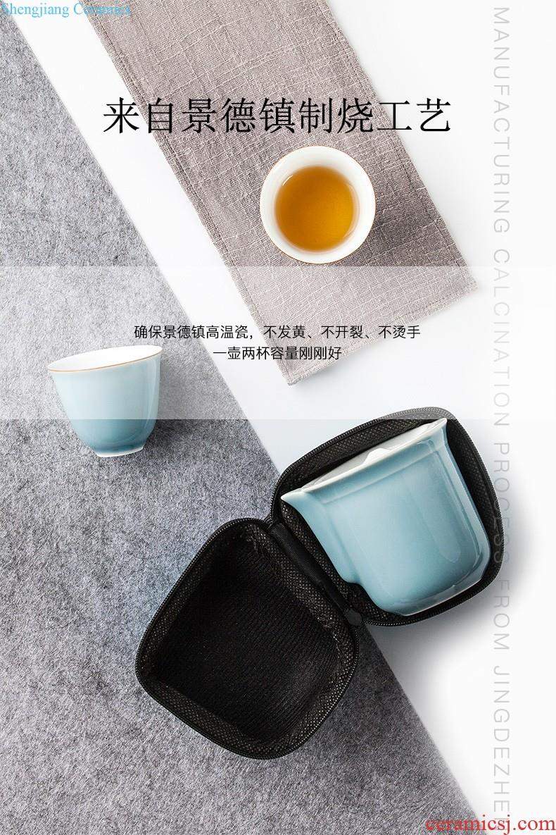 Jingdezhen ceramic tea pot large put tea POTS household seal pot with cover POTS to save tea POTS