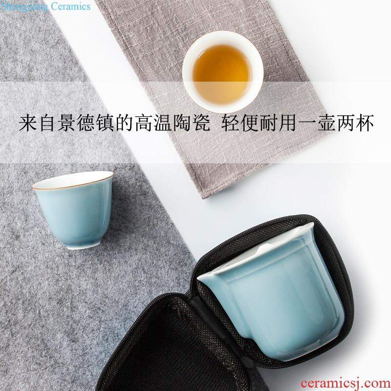 Jingdezhen ceramic tea pot large put tea POTS household seal pot with cover POTS to save tea POTS