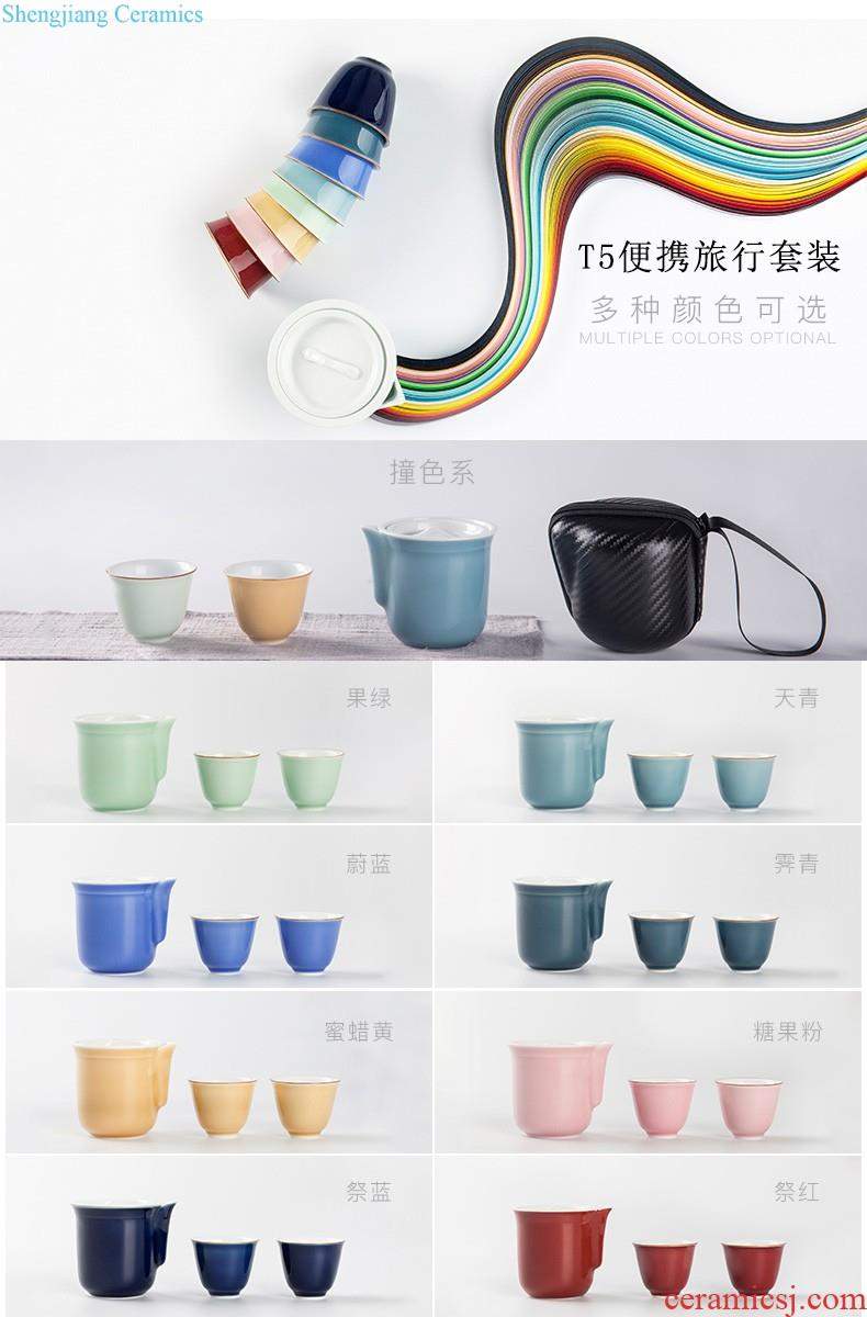 Jingdezhen ceramic tea pot large put tea POTS household seal pot with cover POTS to save tea POTS