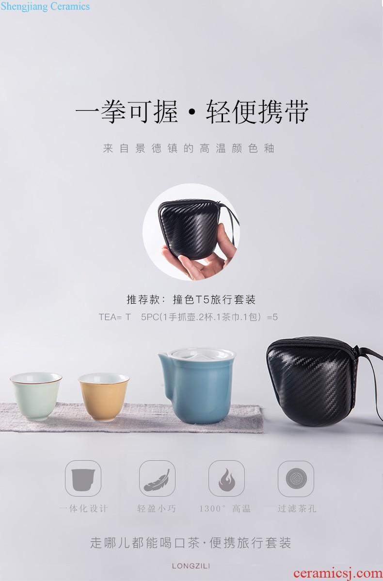 Jingdezhen ceramic tea pot large put tea POTS household seal pot with cover POTS to save tea POTS