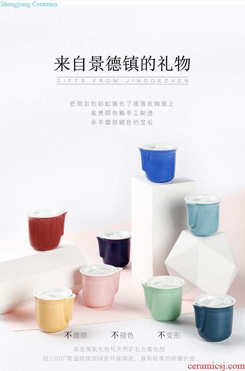 Jingdezhen ceramic tea pot large put tea POTS household seal pot with cover POTS to save tea POTS