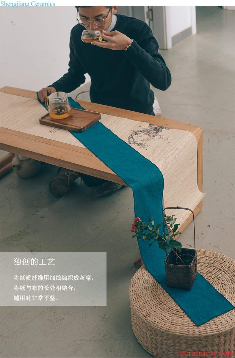 Get in six gentleman bamboo kung fu tea accessories receive ceramic tea accessories ChaGa suit tea tray furnishing articles