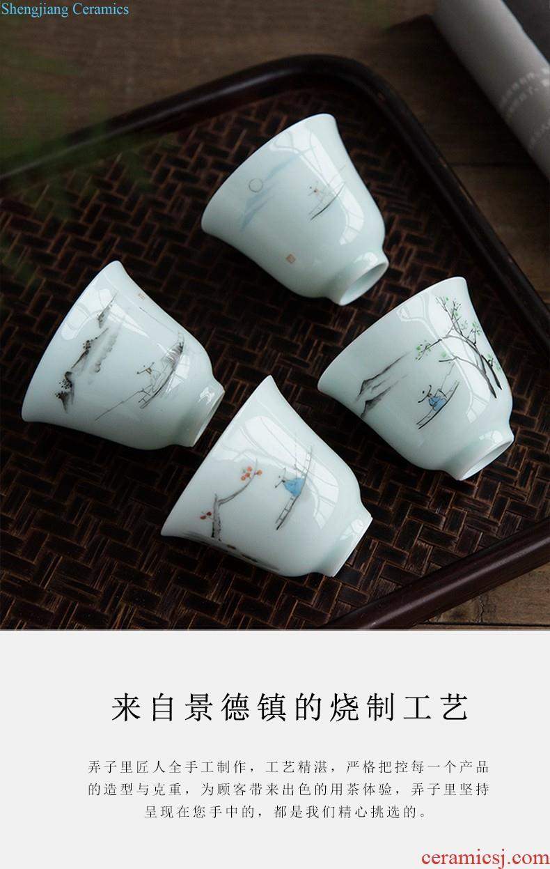 White porcelain tea sets jingdezhen domestic xi shi pot of tea ware built water box of a complete set of contracted kunfu tea cups