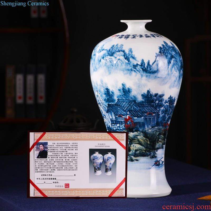 Jingdezhen ceramics hand-painted pomegranates of blue and white porcelain vase vases, Chinese porcelain of sitting room home furnishing articles