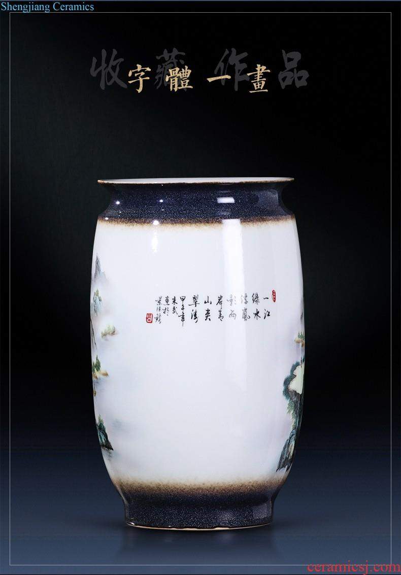 Jingdezhen ceramics big vase furnishing articles sitting room lucky bamboo modern Chinese style household adornment TV ark arranging flowers