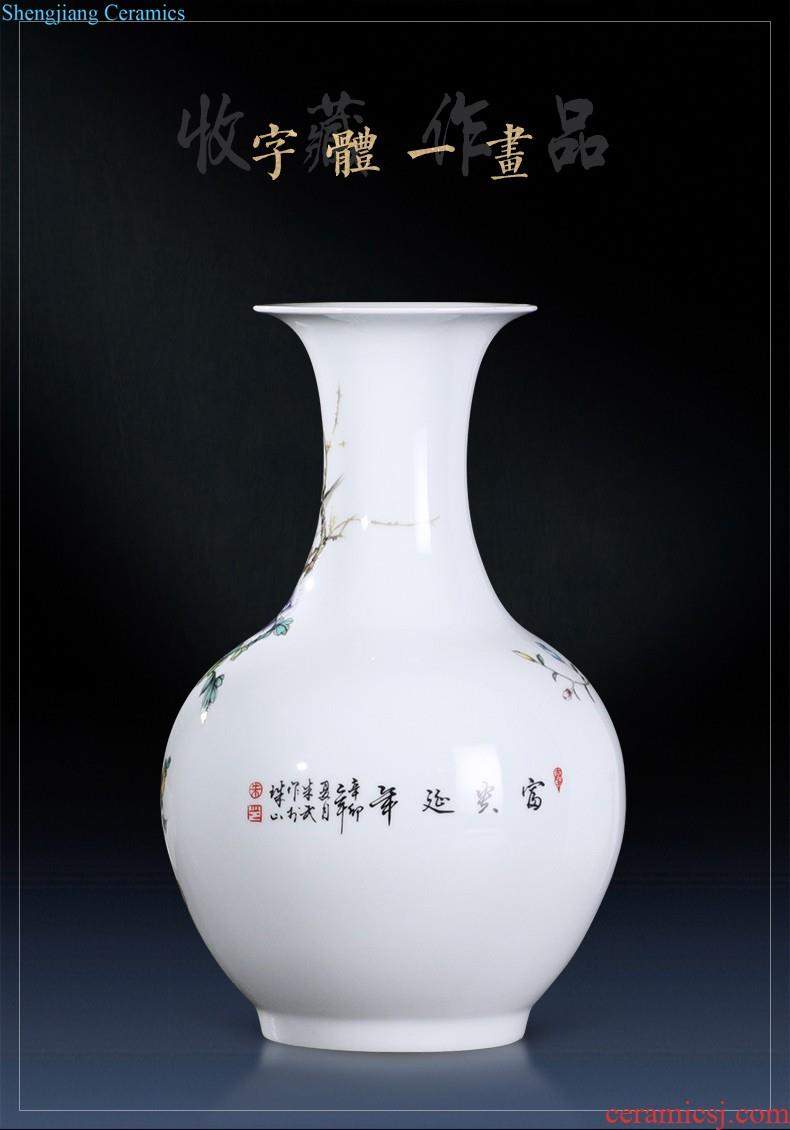 Jingdezhen ceramics furnishing articles flower arranging hand-painted archaize sitting room of large blue and white porcelain vase Chinese style household decoration