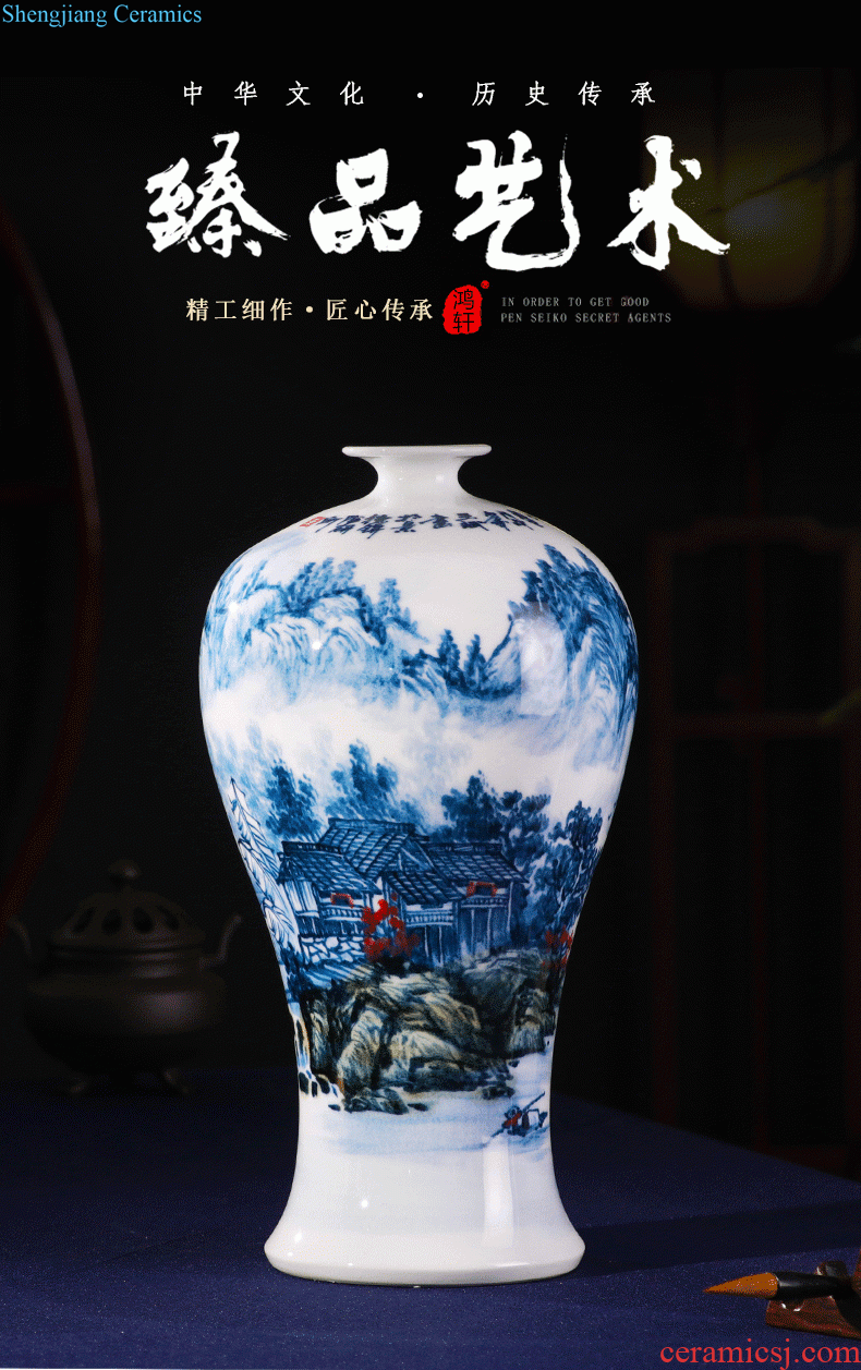 Jingdezhen ceramics hand-painted pomegranates of blue and white porcelain vase vases, Chinese porcelain of sitting room home furnishing articles