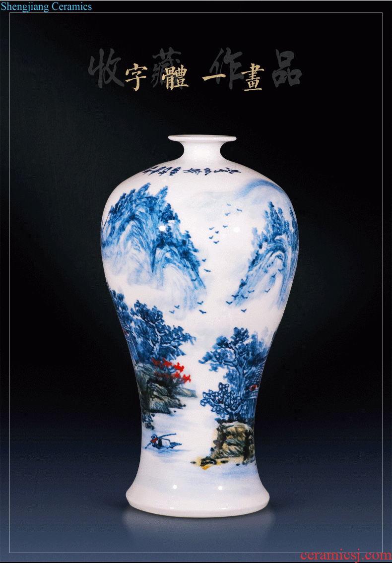 Jingdezhen ceramics hand-painted pomegranates of blue and white porcelain vase vases, Chinese porcelain of sitting room home furnishing articles