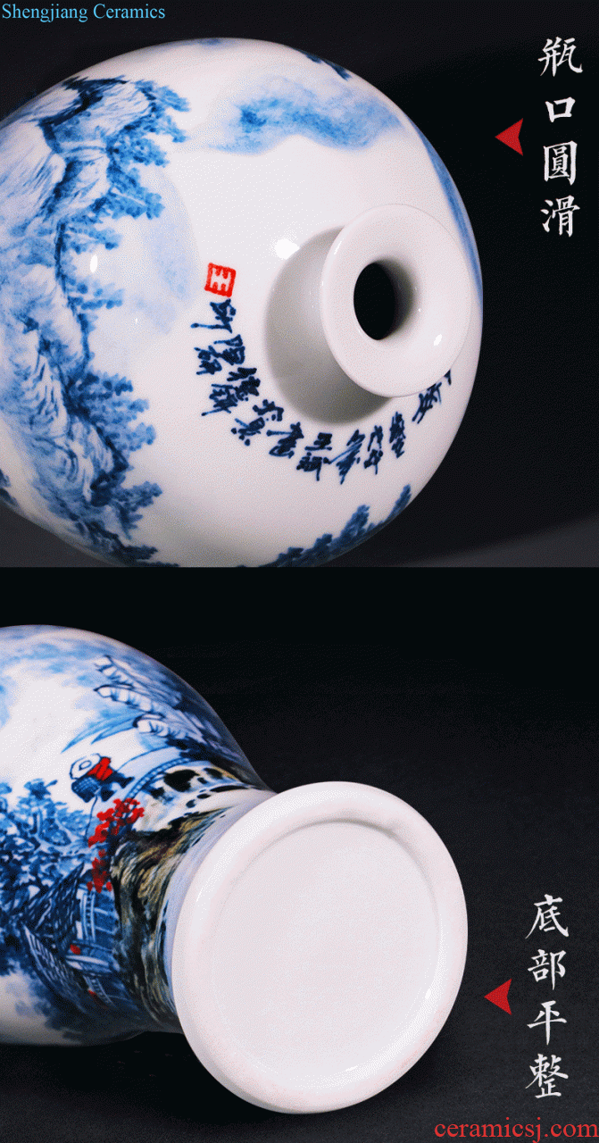 Jingdezhen ceramics hand-painted pomegranates of blue and white porcelain vase vases, Chinese porcelain of sitting room home furnishing articles