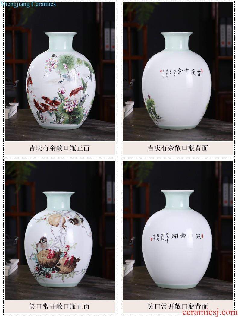 Jingdezhen ceramics furnishing articles flower arranging hand-painted archaize sitting room of large blue and white porcelain vase Chinese style household decoration