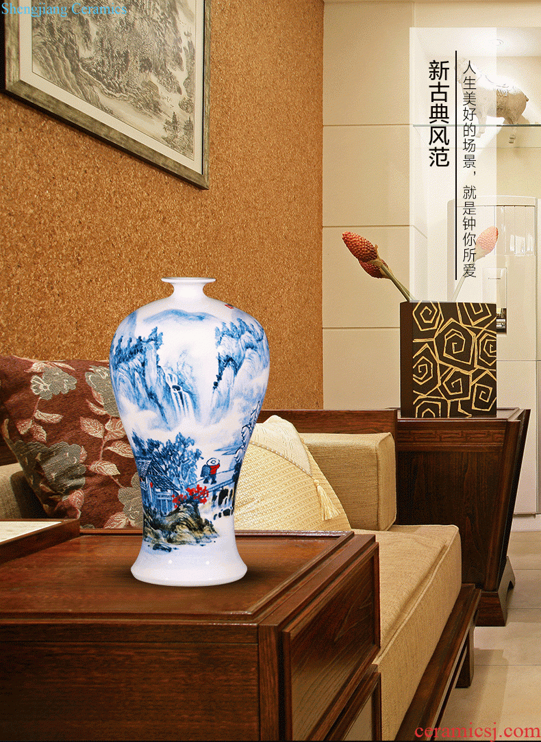 Jingdezhen ceramics hand-painted pomegranates of blue and white porcelain vase vases, Chinese porcelain of sitting room home furnishing articles