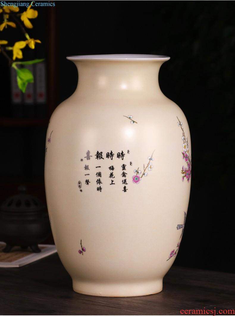 Jingdezhen ceramics big vase furnishing articles sitting room lucky bamboo modern Chinese style household adornment TV ark arranging flowers