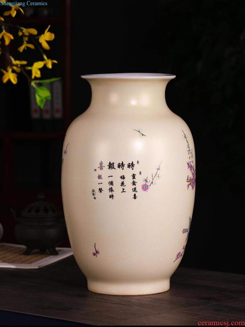 Jingdezhen ceramics big vase furnishing articles sitting room lucky bamboo modern Chinese style household adornment TV ark arranging flowers