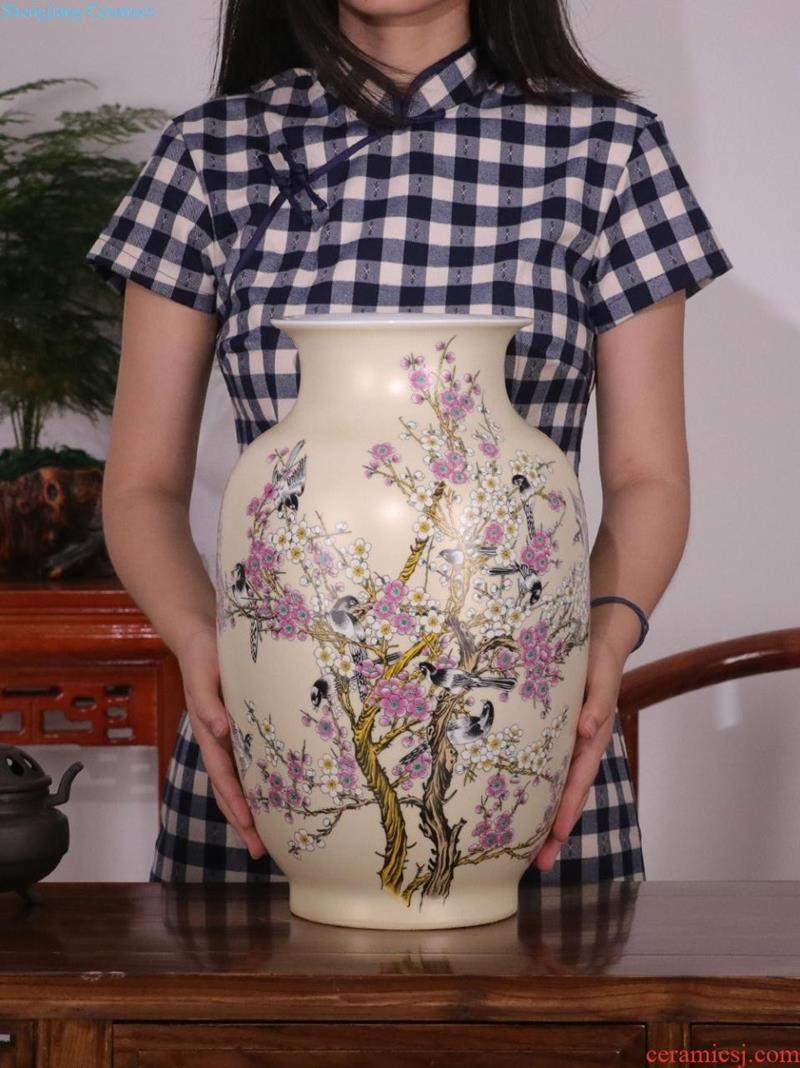 Jingdezhen ceramics big vase furnishing articles sitting room lucky bamboo modern Chinese style household adornment TV ark arranging flowers