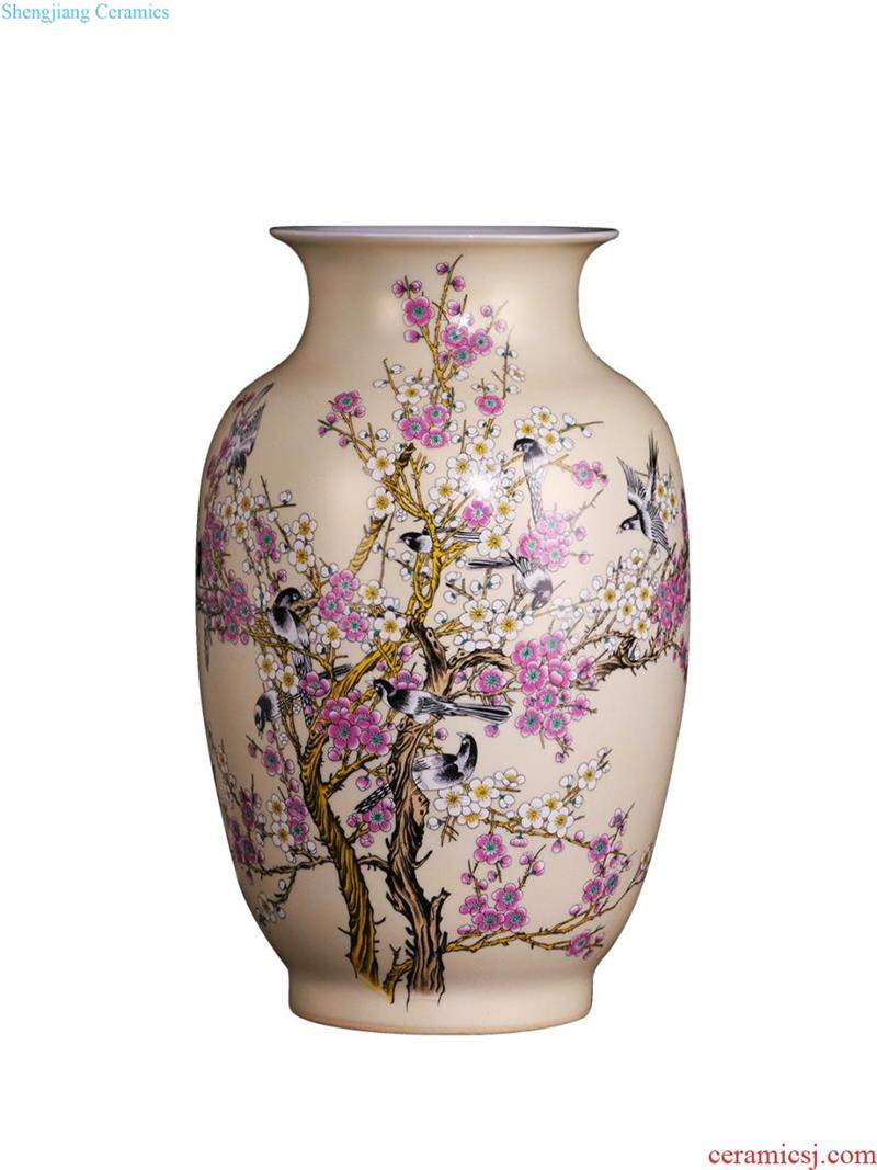 Jingdezhen ceramics big vase furnishing articles sitting room lucky bamboo modern Chinese style household adornment TV ark arranging flowers