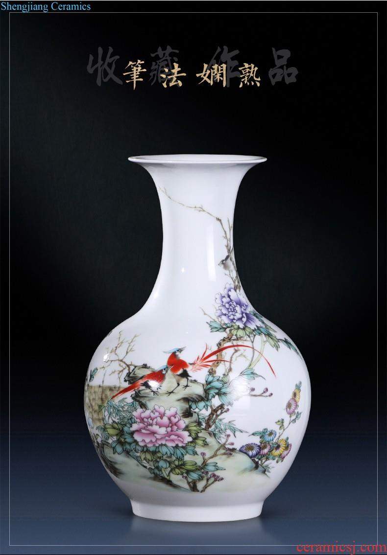 Jingdezhen ceramics furnishing articles flower arranging hand-painted archaize sitting room of large blue and white porcelain vase Chinese style household decoration