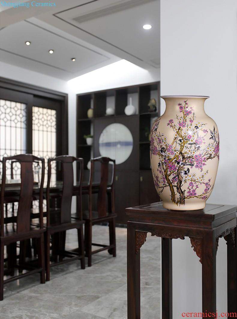 Jingdezhen ceramics big vase furnishing articles sitting room lucky bamboo modern Chinese style household adornment TV ark arranging flowers