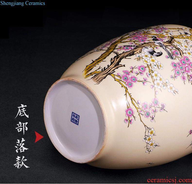 Jingdezhen ceramics big vase furnishing articles sitting room lucky bamboo modern Chinese style household adornment TV ark arranging flowers